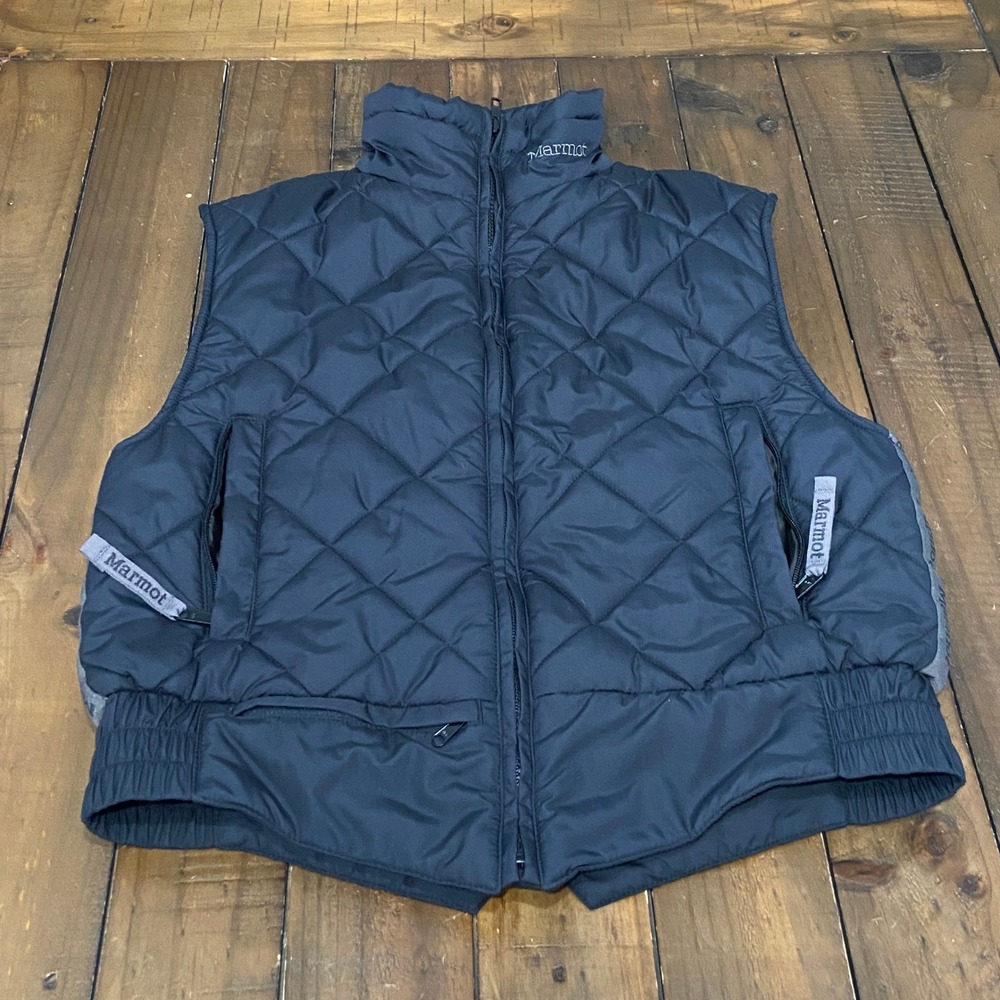 Marmot Kitzbuhel Women's M Black Diamond Quilted Vest Vintage Polarguard 3D